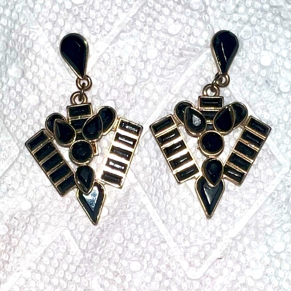 Art deco statement earrings